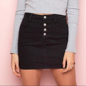 Black Denim Skirt